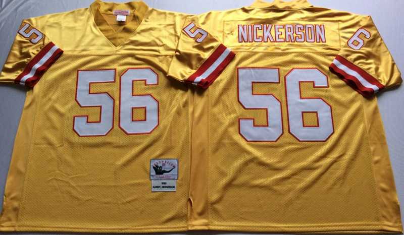 Buccaneers 56 Hardy Nickerson Yellow M&N Throwback Jersey->nfl m&n throwback->NFL Jersey